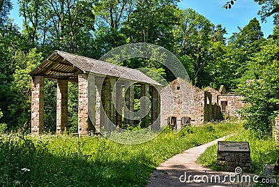 The Howk bobbin mill ruins Stock Photo