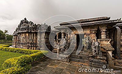 Hoysala temple at Koravangla Stock Photo