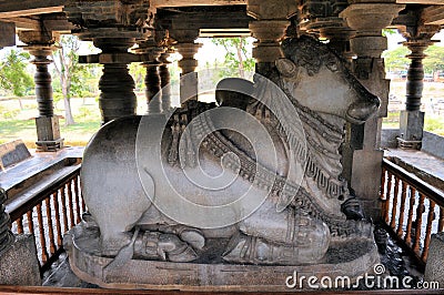 Hoysaleshwara Hindu temple, Halebid, India Stock Photo