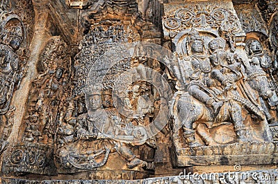 Hoysaleshwara Hindu temple, Halebid, India Stock Photo