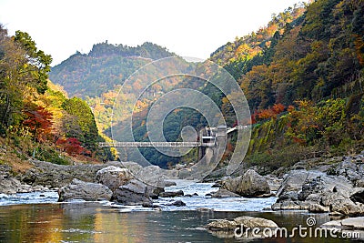 Hozu river autumn Stock Photo