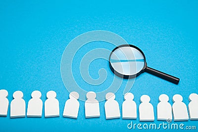 Hr candidate selection, staffing talent background. Choice business career Stock Photo