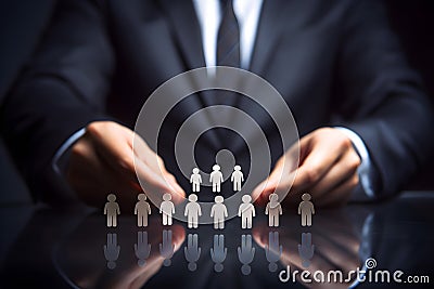HR concept. HR team managing employee recruitment and personnel within business. Human resources select and hire the right Stock Photo