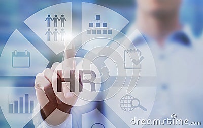 HR, human resources concept diagram Stock Photo