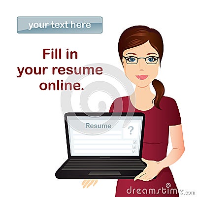 HR manager hires a Professional for the position Vector Illustration