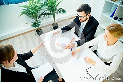 HR managers on interview Stock Photo