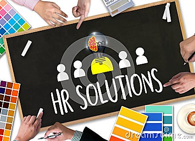 HR SOLUTIONS , choosing the perfect candidate to work , searching for professional HR SOLUTIONS , HR SOLUTIONS Business team han Stock Photo