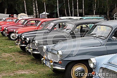 Hradec Kralove, Czech Republic - Sep 18, 2021 : Skoda historic club oldtimer car meeting Editorial Stock Photo