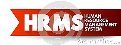 HRMS Human Resource Management System - suite of software applications used to manage human resources and related processes, Stock Photo