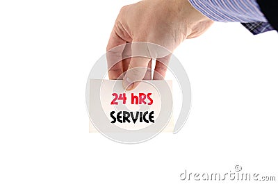 24 hrs service text concept Stock Photo