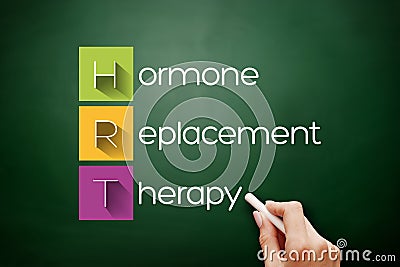 HRT - Hormone Replacement Therapy acronym Stock Photo