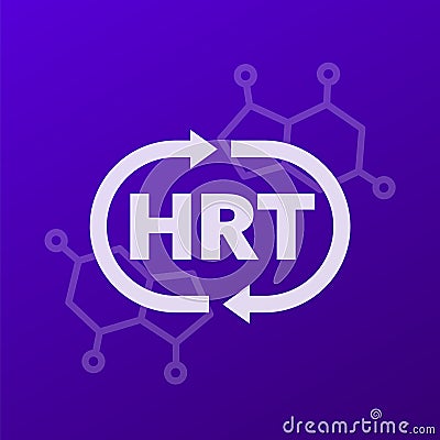 HRT icon, hormone replacement therapy vector Vector Illustration