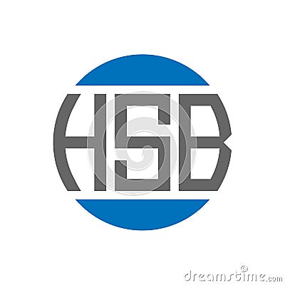 HSB letter logo design on white background. HSB creative initials circle logo concept. HSB letter design Vector Illustration