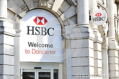 HSBC Holdings sign Editorial Stock Photo