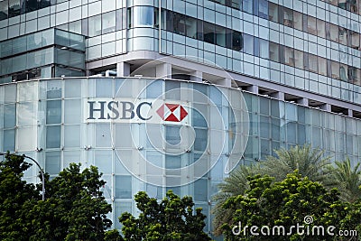 HSBC office building in Singapore Editorial Stock Photo
