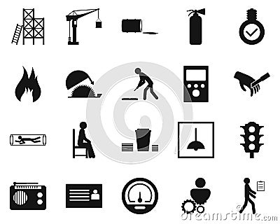 HSE concept, occupational safety and health inspection, human, production factory and environment, labor preventive instructions, Stock Photo