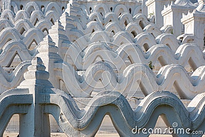 Hsinbyume Pagoda in Mandalay, Myanmar Stock Photo