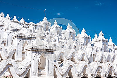 Hsinbyume Pagoda in Myanmar Stock Photo
