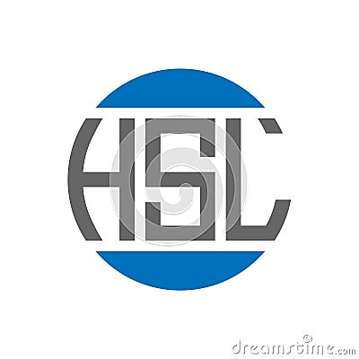 HSL letter logo design on white background. HSL creative initials circle logo concept. HSL letter design Vector Illustration