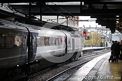 HST train waiting for departure from Leeds station Editorial Stock Photo