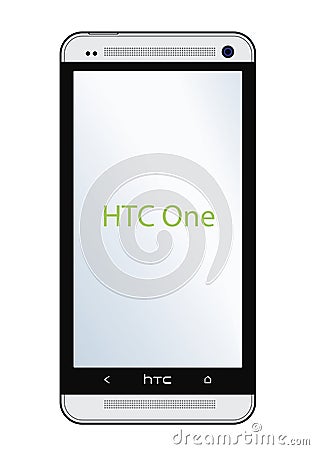 Smartphone HTC One vector Editorial Stock Photo