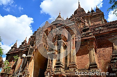 Htilominlo Temple is a Buddhist temple in Bagan (formerly Pagan), at Myanmar Stock Photo