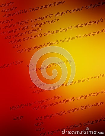 Html code closeup Stock Photo