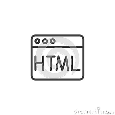Html code line icon Vector Illustration