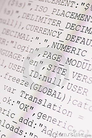 HTML codes Stock Photo