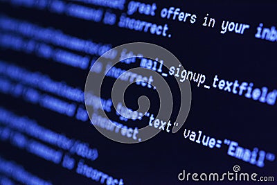 HTML codes Stock Photo