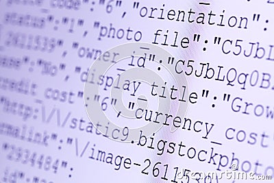 HTML codes Stock Photo