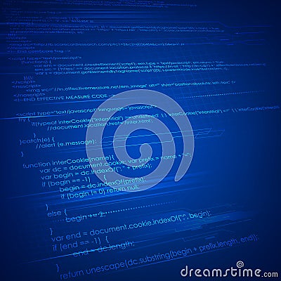 HTML Coding Background Vector Illustration