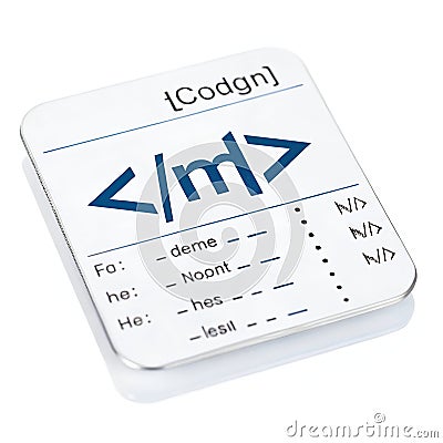 HTML Coding Icon Stock Photo
