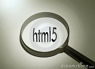 Html5 coding Stock Photo