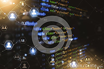 Html computer coding language Stock Photo