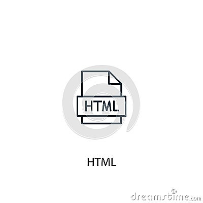 HTML concept line icon. Simple element Vector Illustration