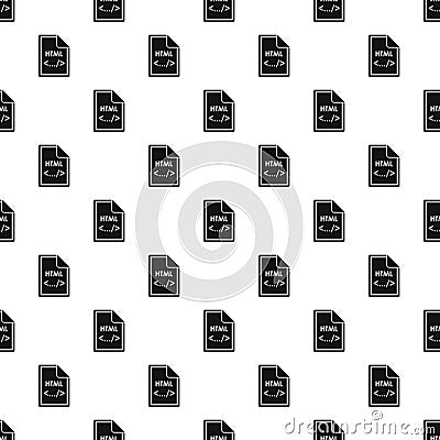 HTML file pattern, simple style Vector Illustration