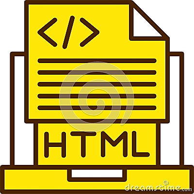 Html File Vector Icon Design Symbol Vector Illustration