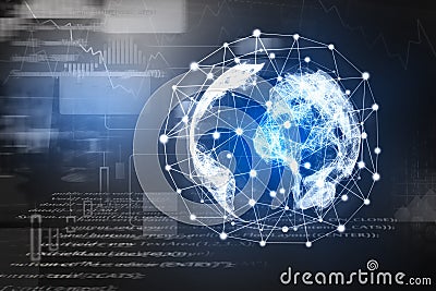 HTML globe wallpaper Stock Photo