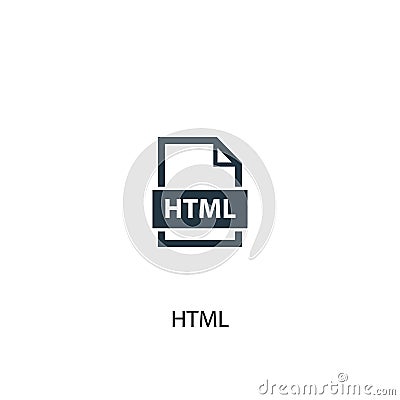 HTML icon. Simple element illustration Vector Illustration