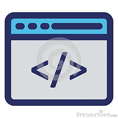 Html Isolated Vector with Outline icon which can easily modify or edit Vector Illustration