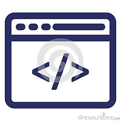 Html Isolated Vector with Outline icon which can easily modify or edit Vector Illustration