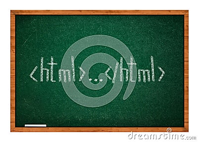 Html lesson one Stock Photo