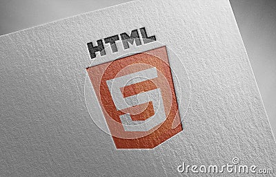 Html-5_1 on paper texture Editorial Stock Photo