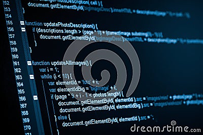 HTML web code Stock Photo