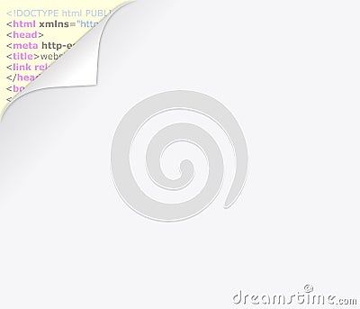 Html web page behind blank Vector Illustration