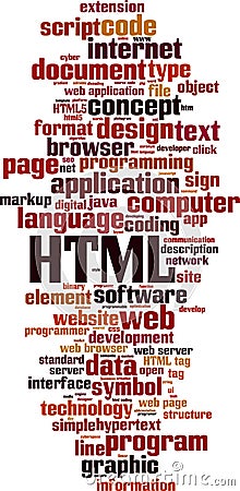 HTML word cloud Vector Illustration