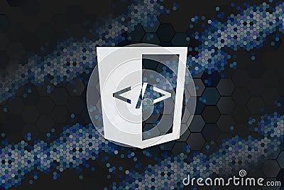 HTMLCOIN, HTML digital currency with Honeycomb - money and technology worldwide network, Blockchain, Bitcoin is Electronic Stock Photo