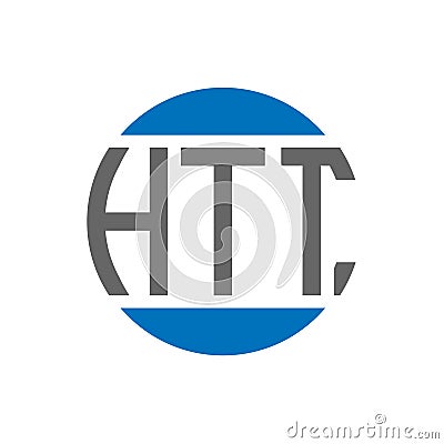 HTT letter logo design on white background. HTT creative initials circle logo concept. HTT letter design Vector Illustration