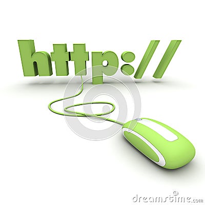 Http connected to a mouse Stock Photo